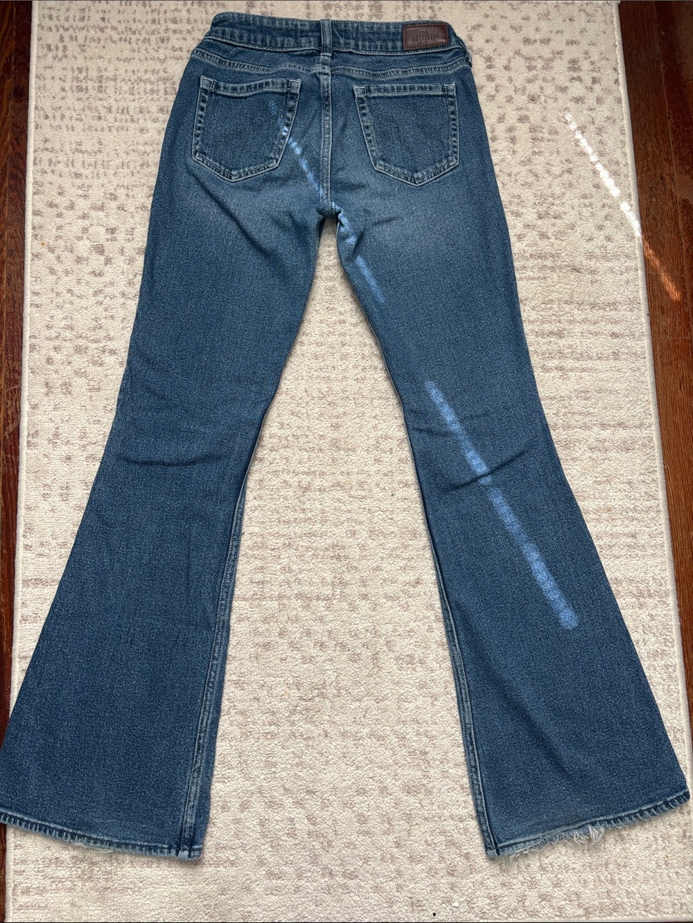 Hollister Dark Blue Low-Rise Flare Jeans
